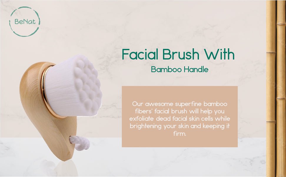 Facial Brush with Bamboo Handle - All - N - 1