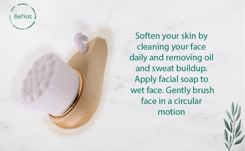 Facial Brush with Bamboo Handle - All - N - 1