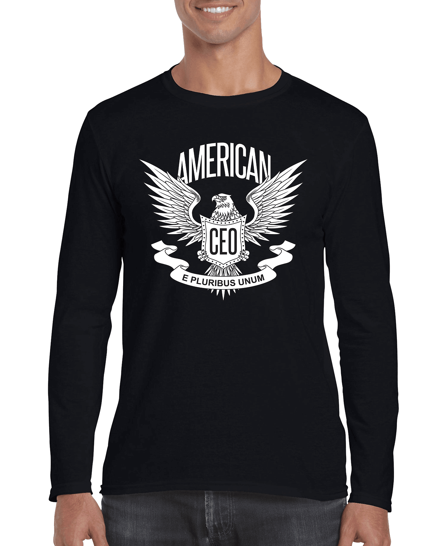 American CEO Patriotic Eagle Men's Long Sleeve Shirt