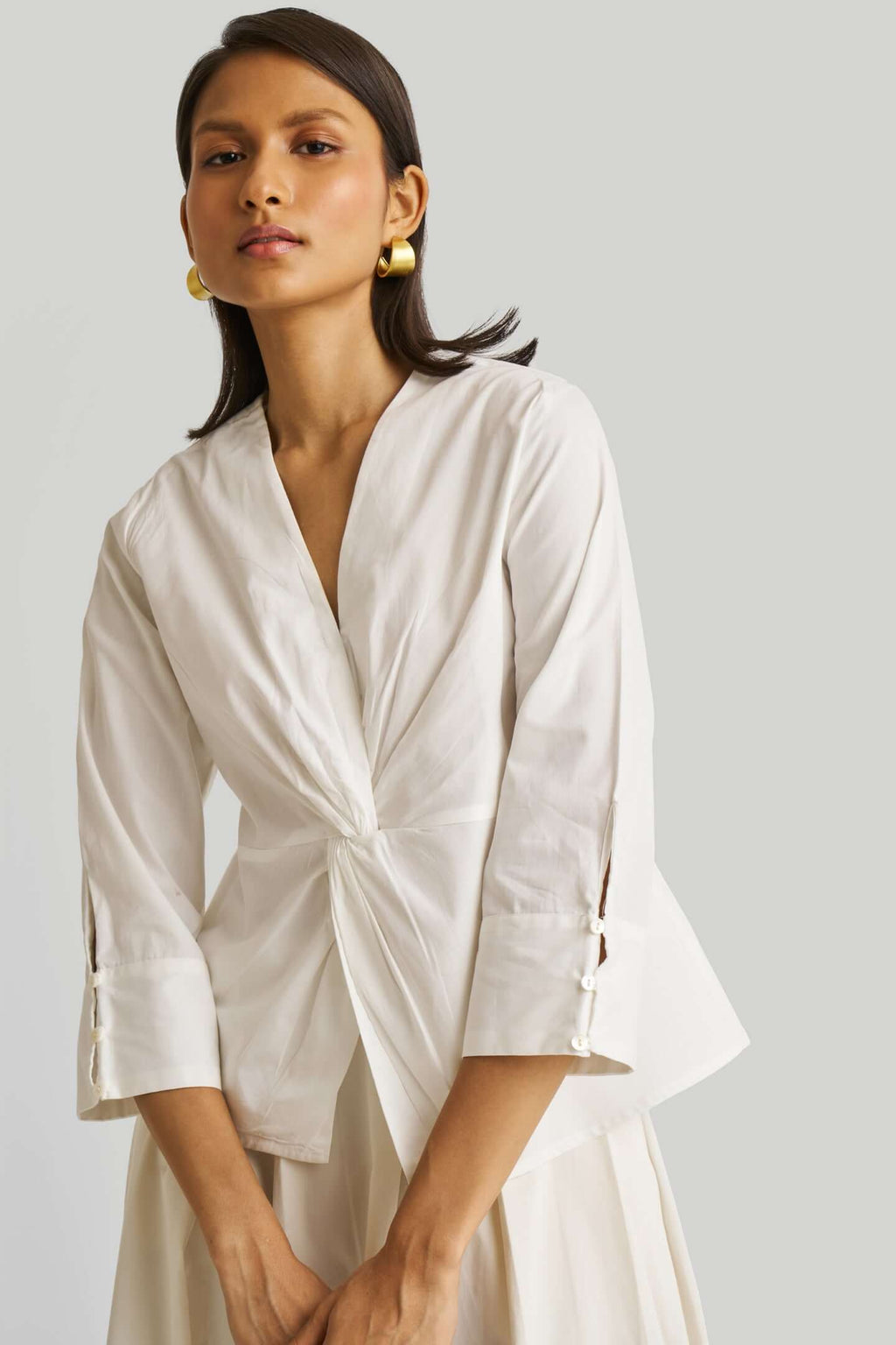 Front Twist Top in White - All - N - 1
