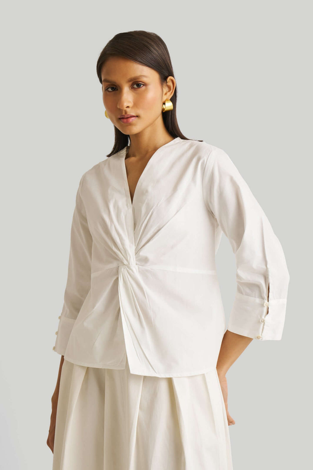 Front Twist Top in White - All - N - 1