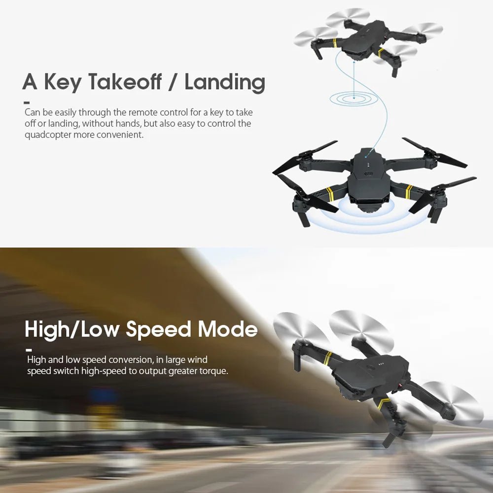 4K HD Dual Camera RC FPV WiFi Portable Wide Angle Foldable Quadcopter Drone - All - N - 1