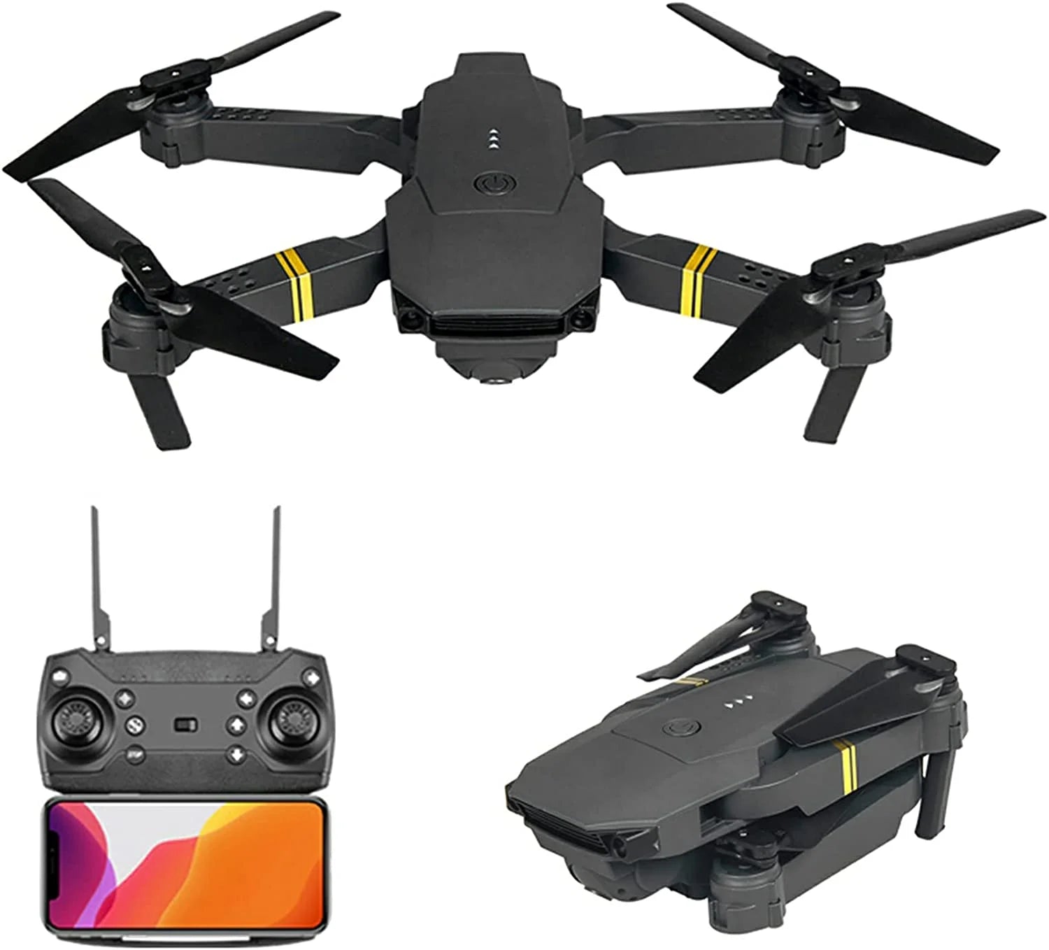 4K HD Dual Camera RC FPV WiFi Portable Wide Angle Foldable Quadcopter Drone - All - N - 1