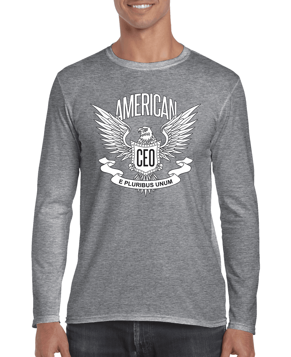 American CEO Patriotic Eagle Men's Long Sleeve Shirt - All - N - 1