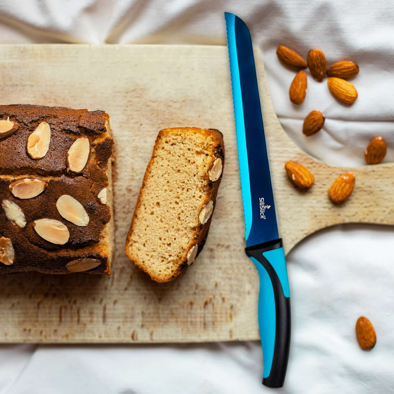 Kitchen Knife Set Kit & Black Magnetic Rack & sharpener - All - N - 1