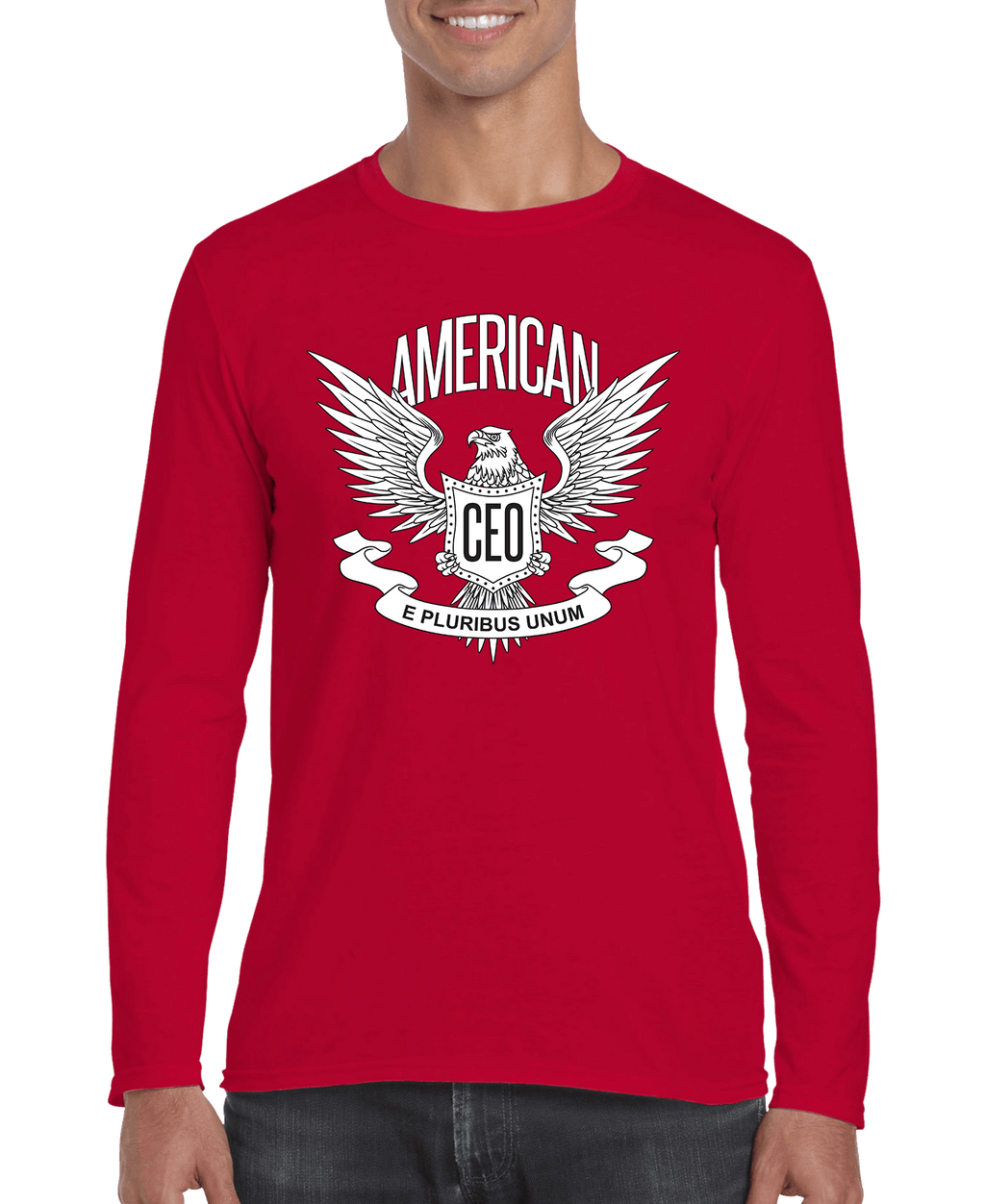 American CEO Patriotic Eagle Men's Long Sleeve Shirt - All - N - 1