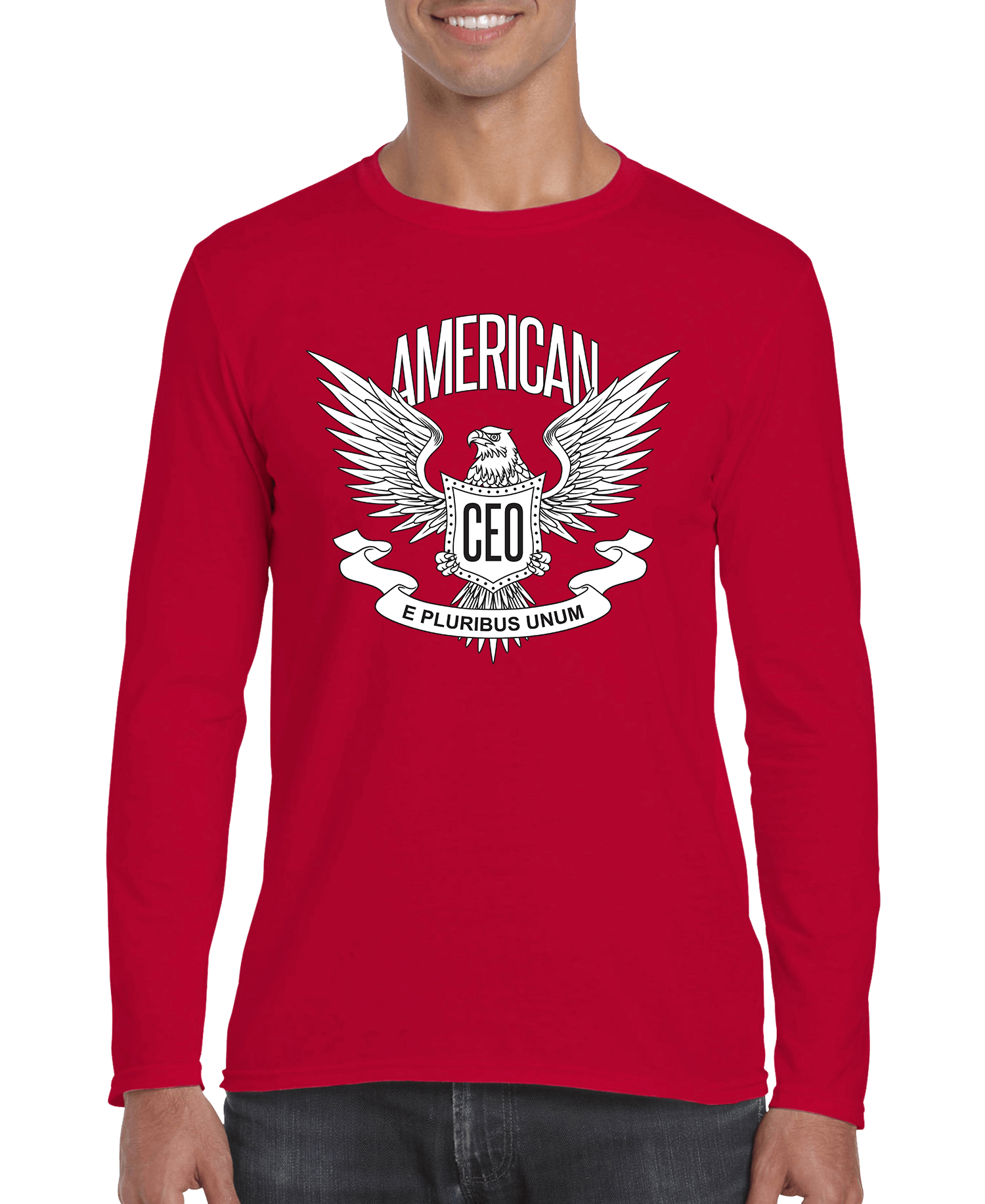 American CEO Patriotic Eagle Men's Long Sleeve Shirt - All - N - 1