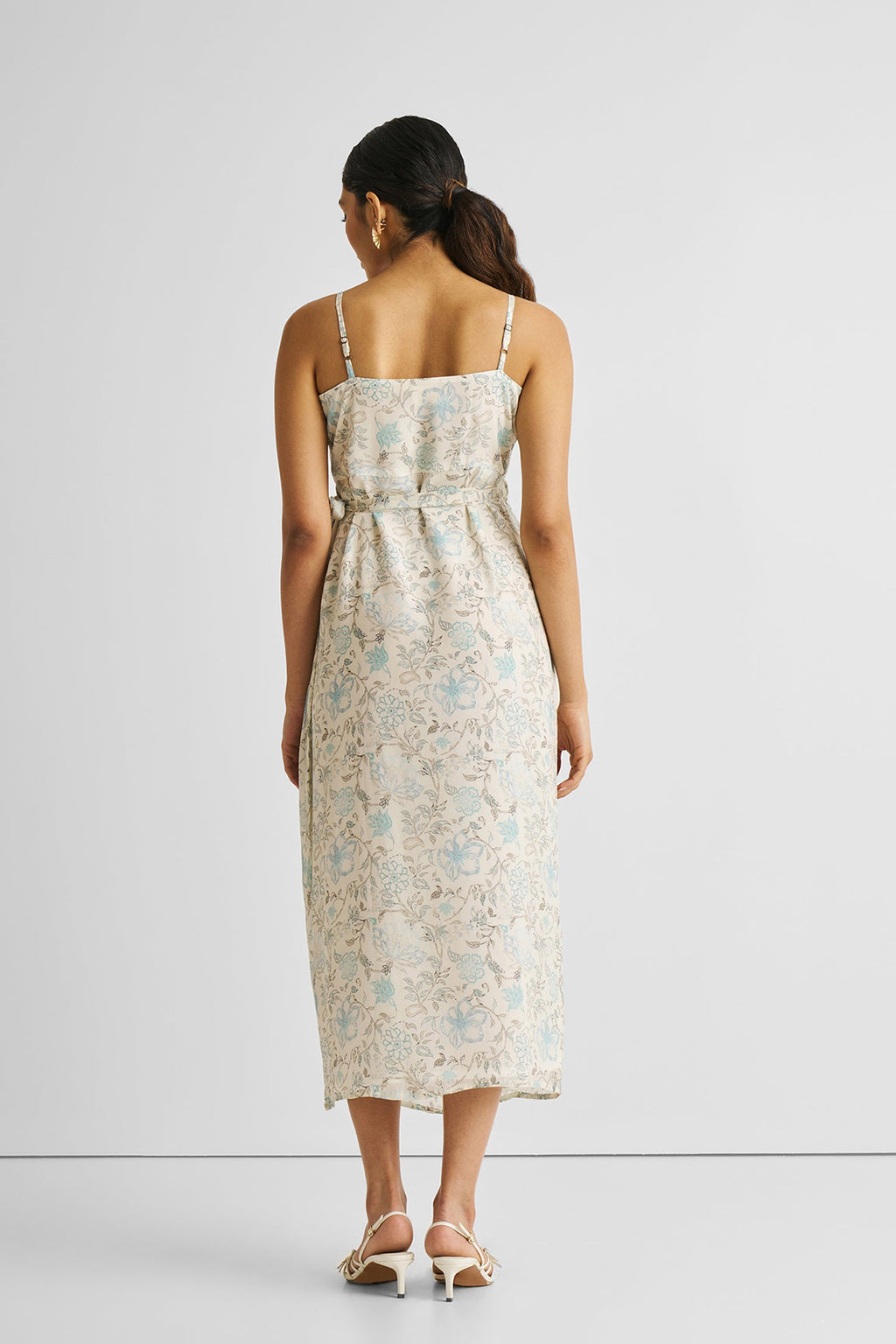 Strappy Wrap Dress in Blue Florals - All - N - 1