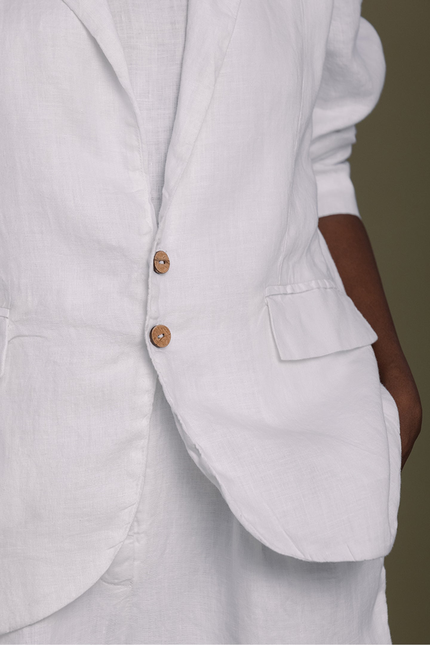 Hemp Three Piece Set in White - All - N - 1