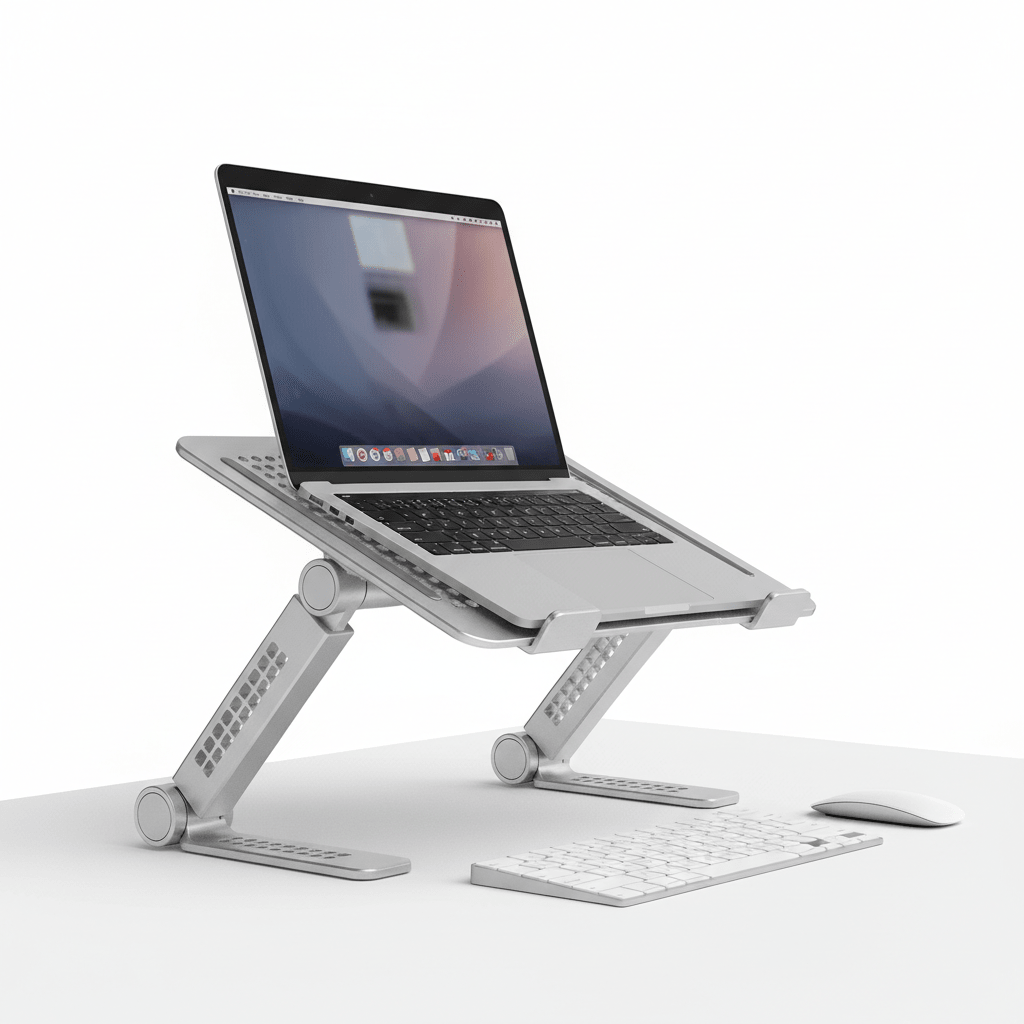 Adjustable Laptop Stand - Ergonomic Aluminum Riser for Desk - All - N - 1