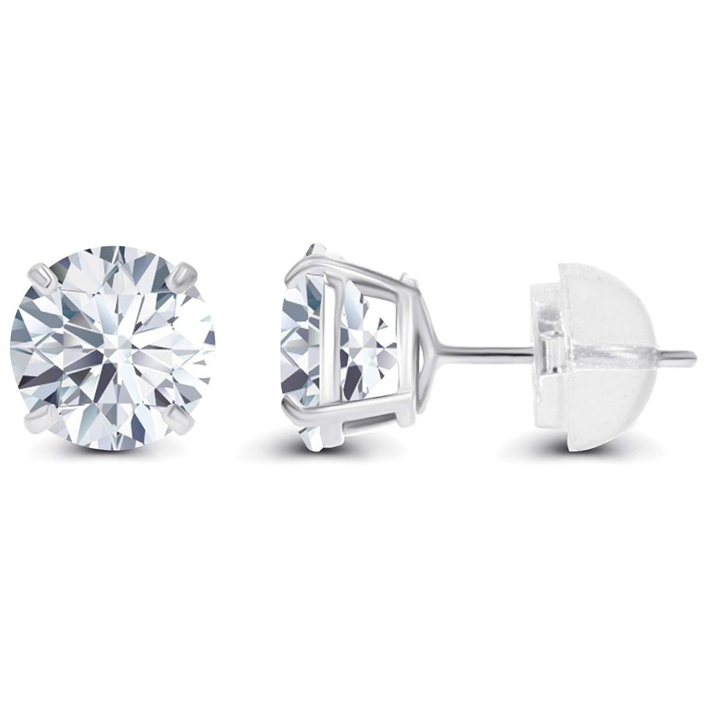 1.50 CTW AGI Certified Lab - Grown Diamond Stud Earrings in 14K White or Yellow Gold | F - G Color | VS Clarity | Ethical Luxury - All - N - 1