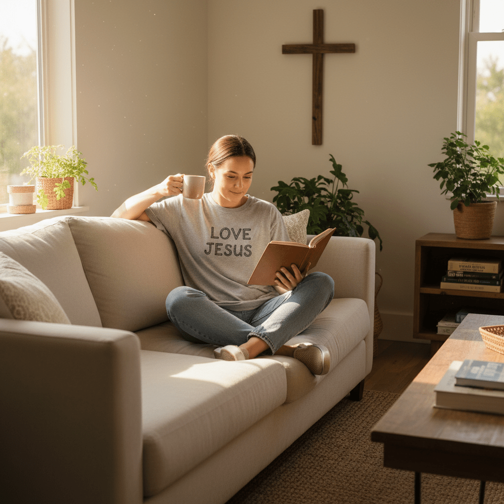 Love Jesus T-Shirt - Inspirational Faith - Based Graphic Tee - All - N - 1