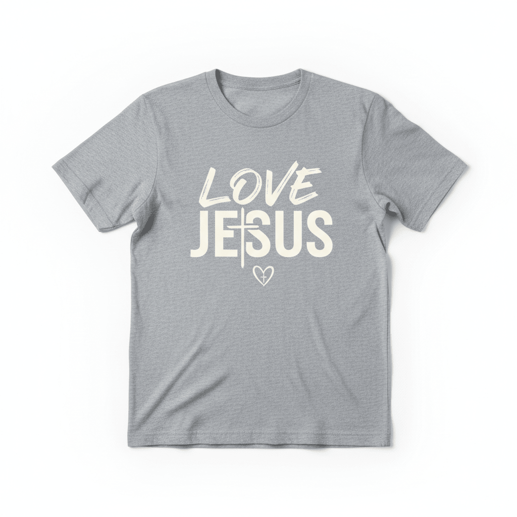 Love Jesus T-Shirt - Inspirational Faith - Based Graphic Tee - All - N - 1