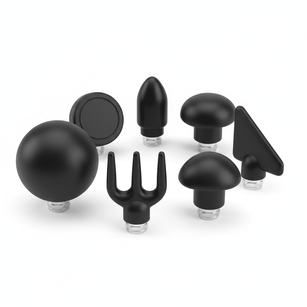 Muscle Massage Gun - Deep Tissue Percussion Massager with 6 Heads - All - N - 1