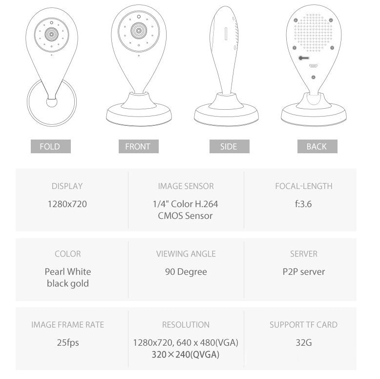 1080P HD Wireless Mini Security WiFi Camera - All - N - 1