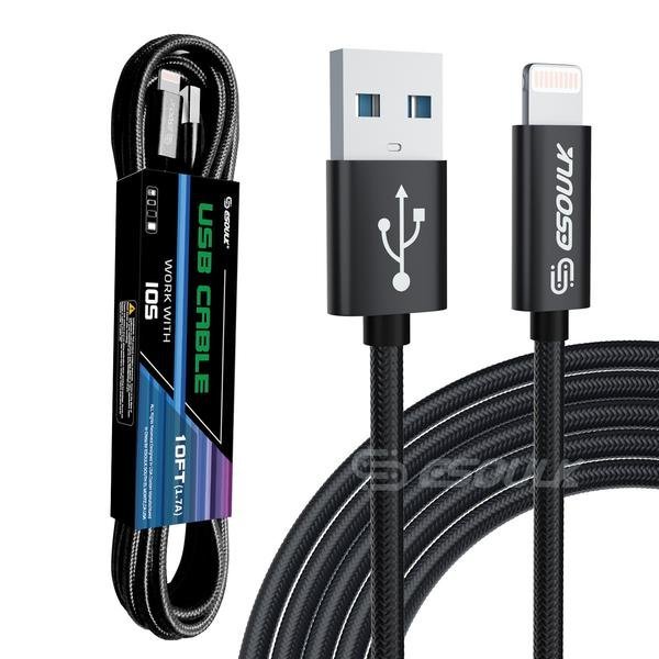 10FT USB Cable For IPhone XS/XR/XS MAX 1.7A - All - N - 1