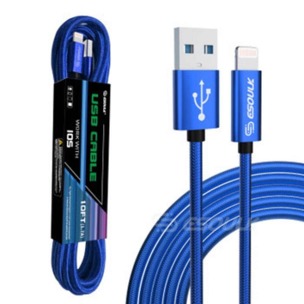 10FT USB Cable For IPhone XS/XR/XS MAX 1.7A - All - N - 1