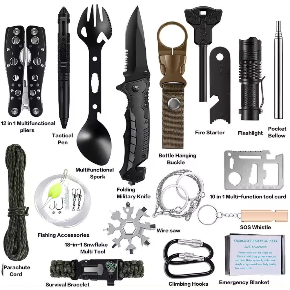 31 Pieces in 1 Bag Survival Gear and Equipment - All - N - 1