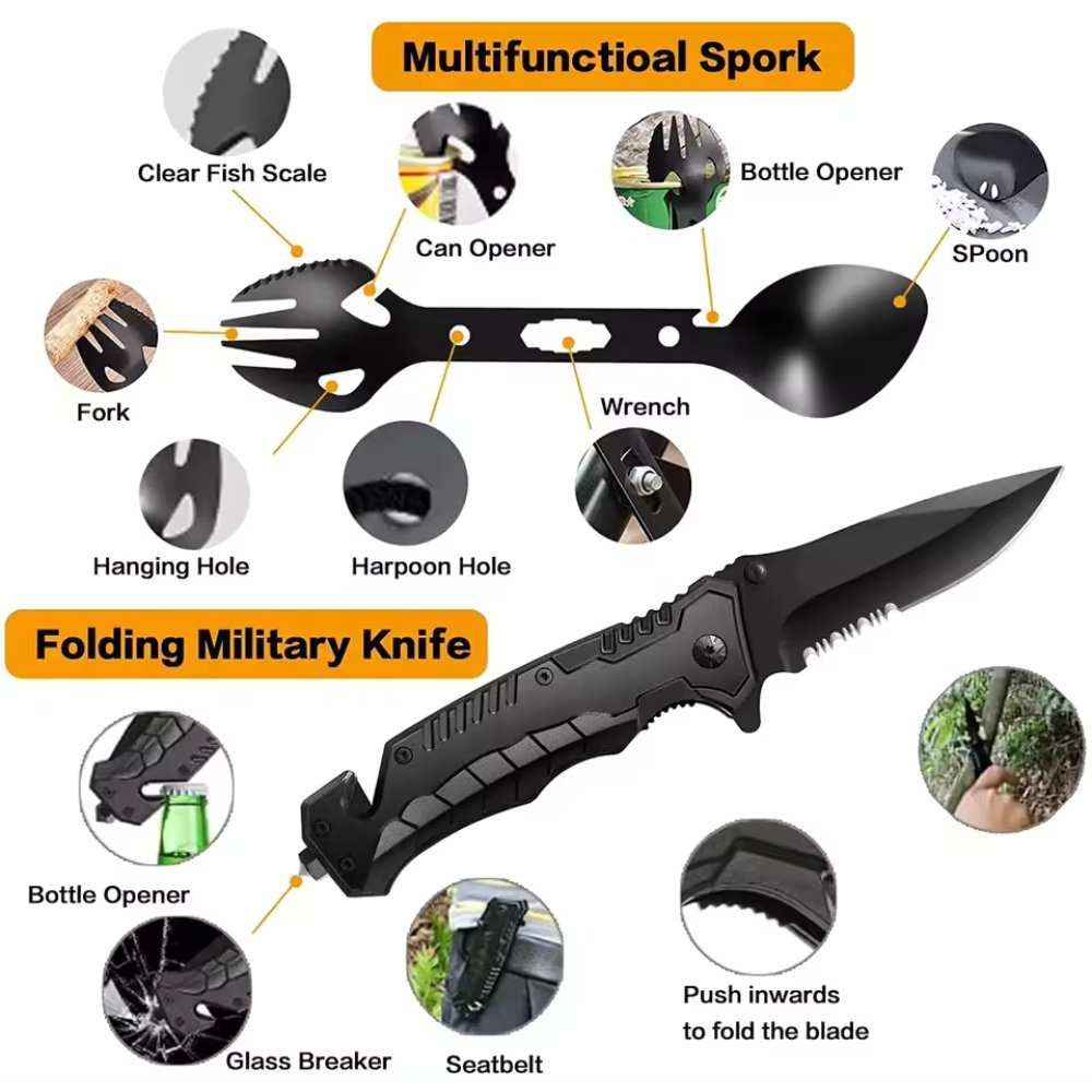 31 Pieces in 1 Bag Survival Gear and Equipment - All - N - 1