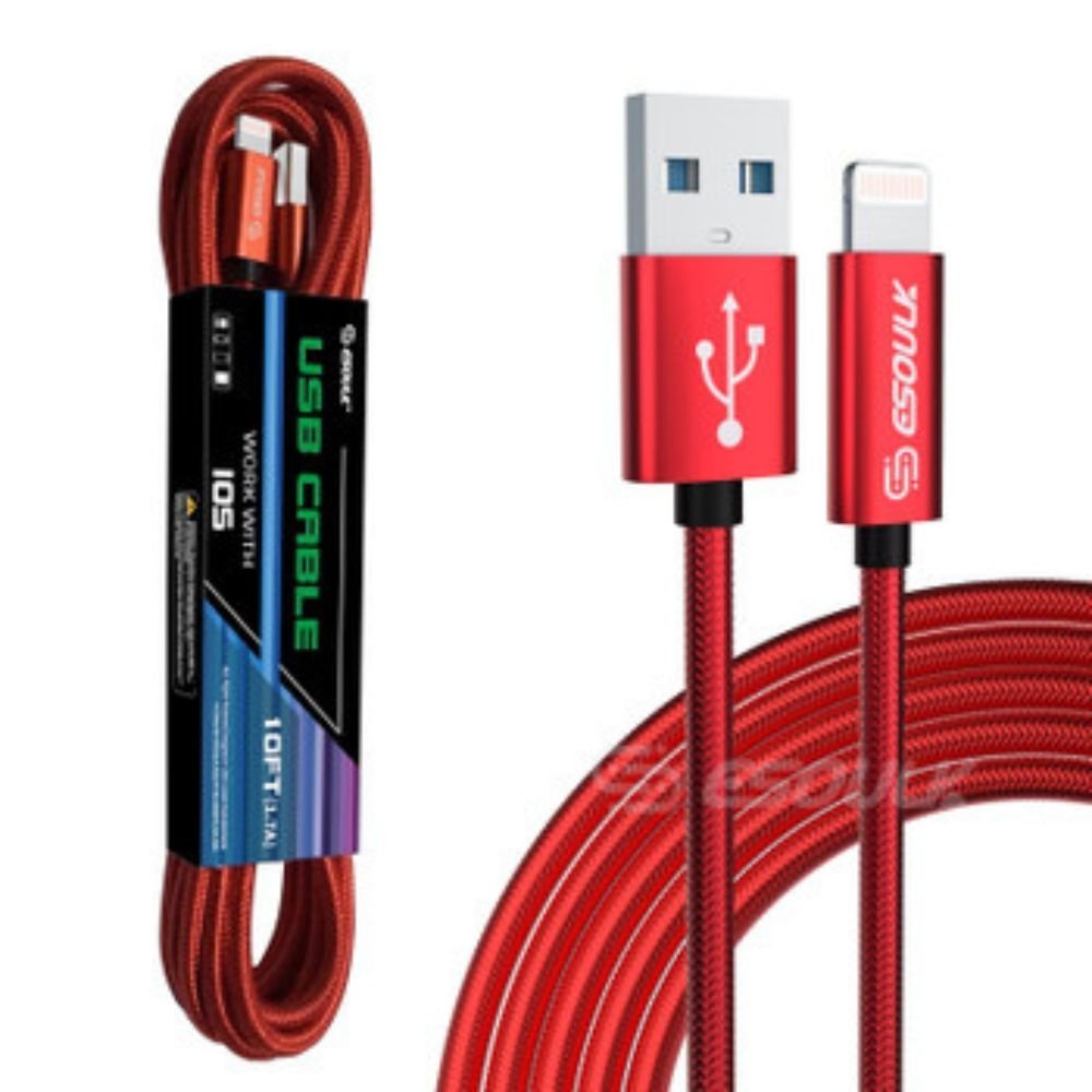 10FT USB Cable For IPhone XS/XR/XS MAX 1.7A - All - N - 1
