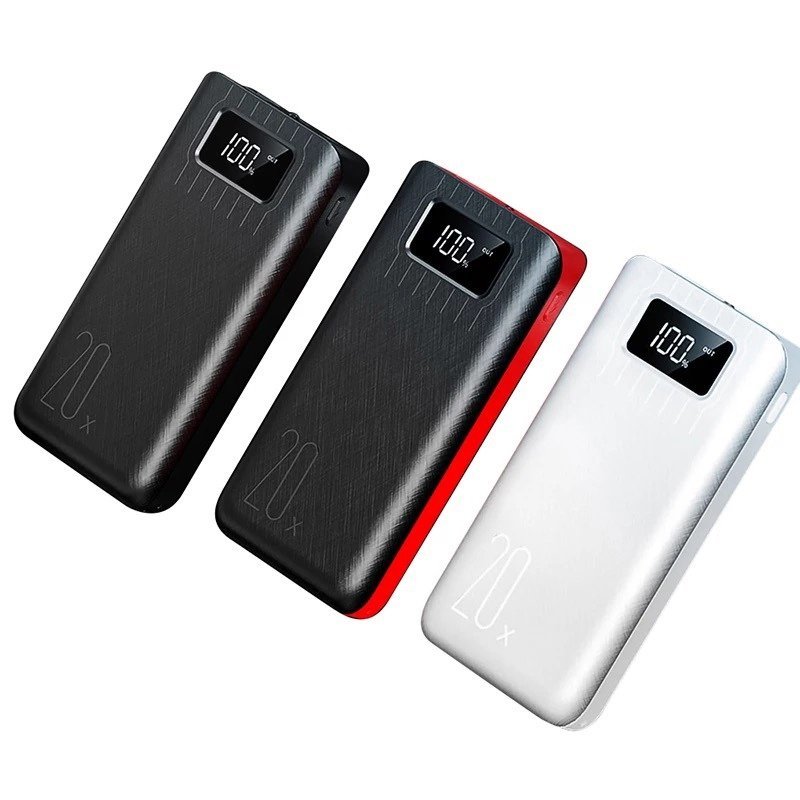 20000mAh External Battery Power Bank Dual USB With LED Flashlight - All - N - 1