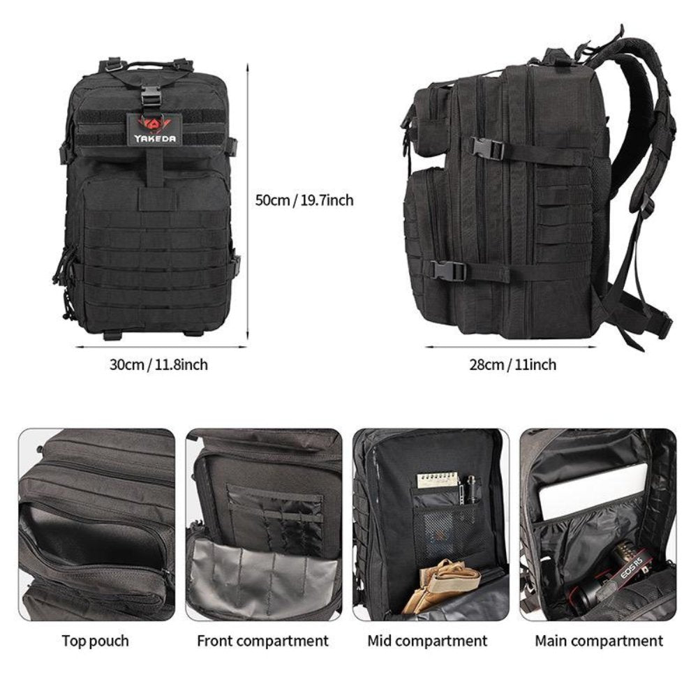 42L Tactical Backpack Bag with USA Patch - All - N - 1