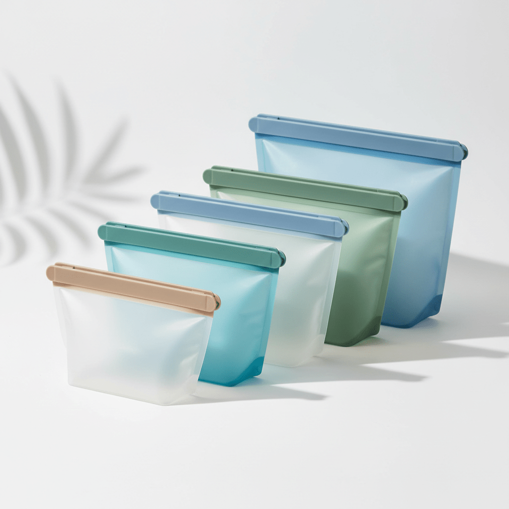 Reusable Silicone Food Storage Bags 6 - Pack - Eco - Friendly & Leak - Proof - All - N - 1