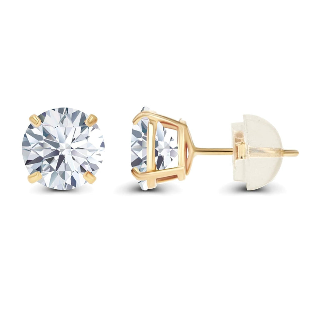 1.50 CTW AGI Certified Lab - Grown Diamond Stud Earrings in 14K White or Yellow Gold | F - G Color | VS Clarity | Ethical Luxury - All - N - 1