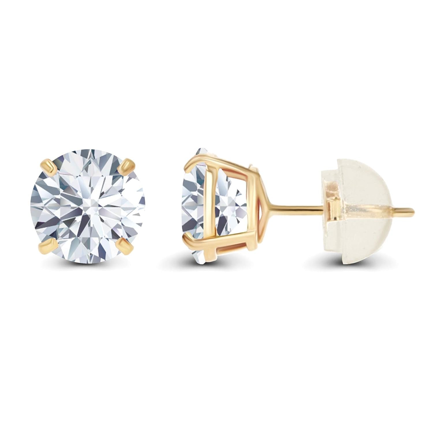 1.50 CTW AGI Certified Lab - Grown Diamond Stud Earrings in 14K White or Yellow Gold | F - G Color | VS Clarity | Ethical Luxury - All - N - 1