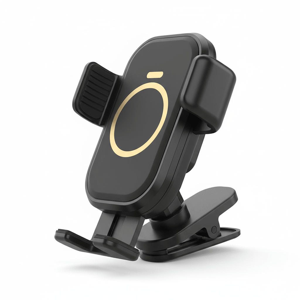 Wireless Car Phone Mount with Fast Charging - Auto - Clamping Air Vent Holder - All - N - 1